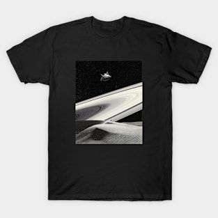 Watcher - Space Aesthetic Collage, Retro Futurism, Sci Fi T-Shirt